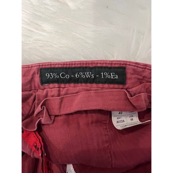 Kiton Napoli Made in Italy Straight Leg Jeans Zipper Fly Red Men's US 36x30 - Picture 6 of 8